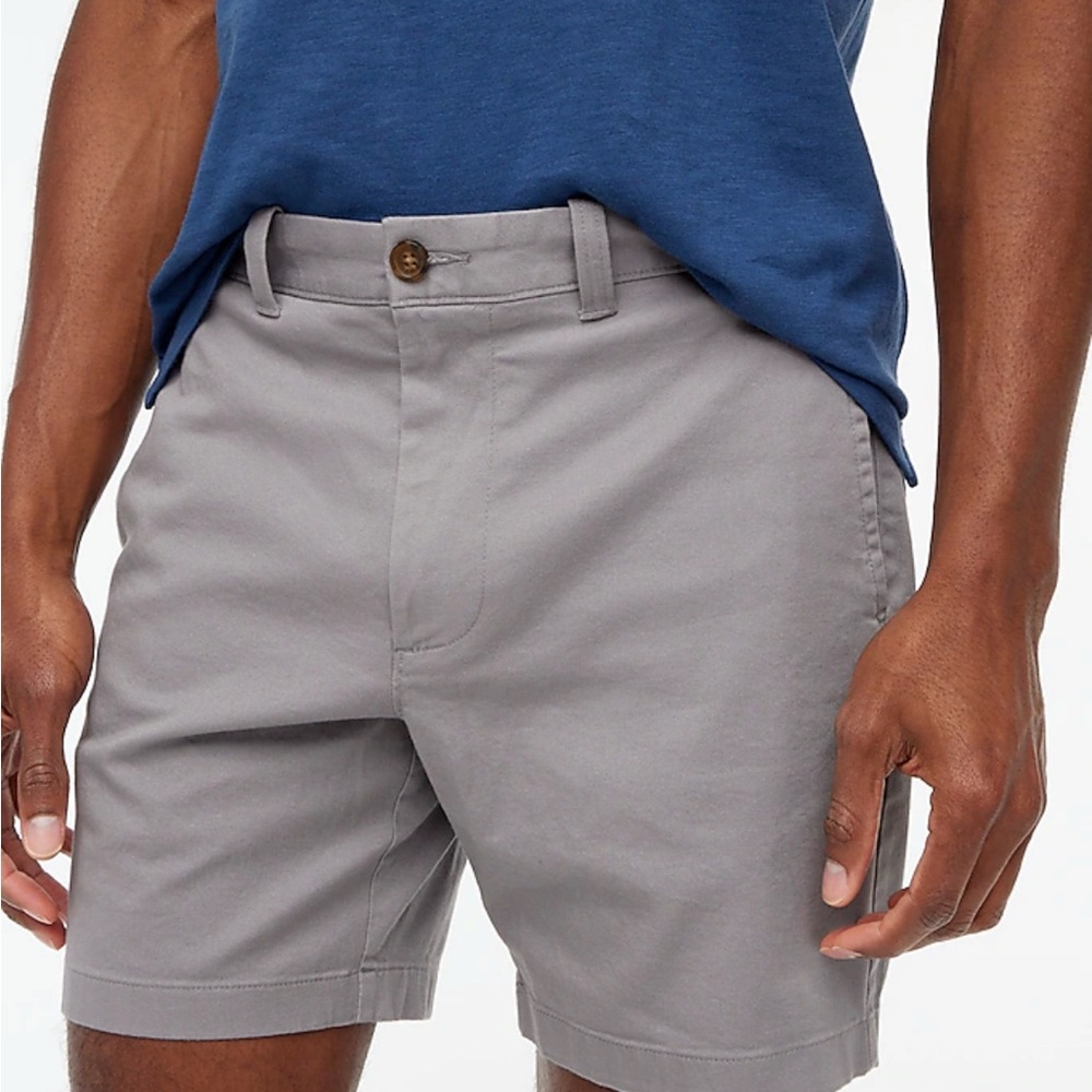 NWT J.Crew 7” Flex Chino Shorts - Gray - Size 34